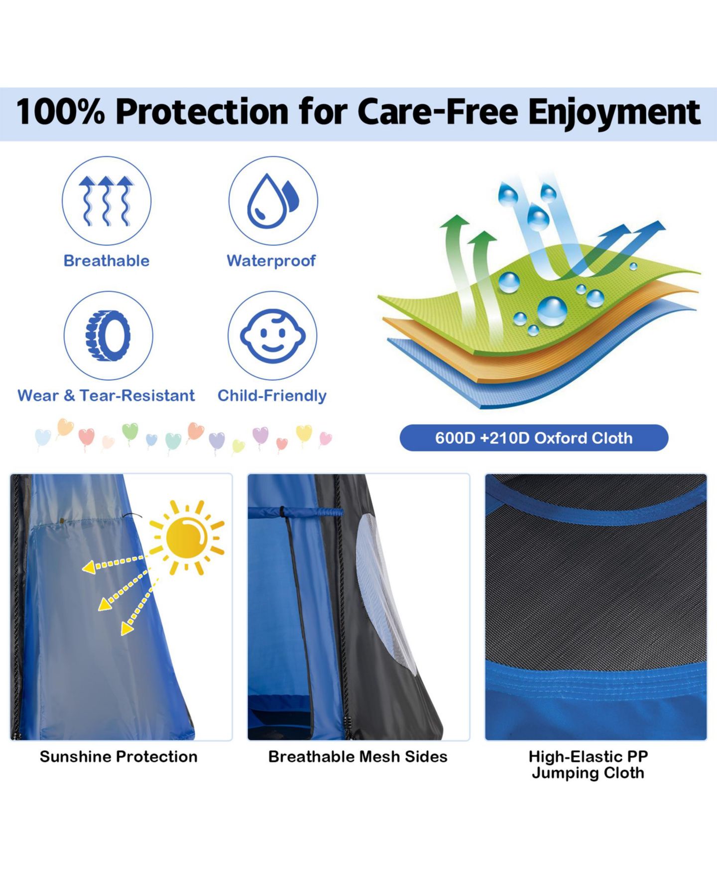 Детские игрушки SUGIFT 2-in-1 40-Inch Detachable Tent Swing Set, Fits 2-3 Kids, Ages 3-10, цвет: Синий — фото 6
