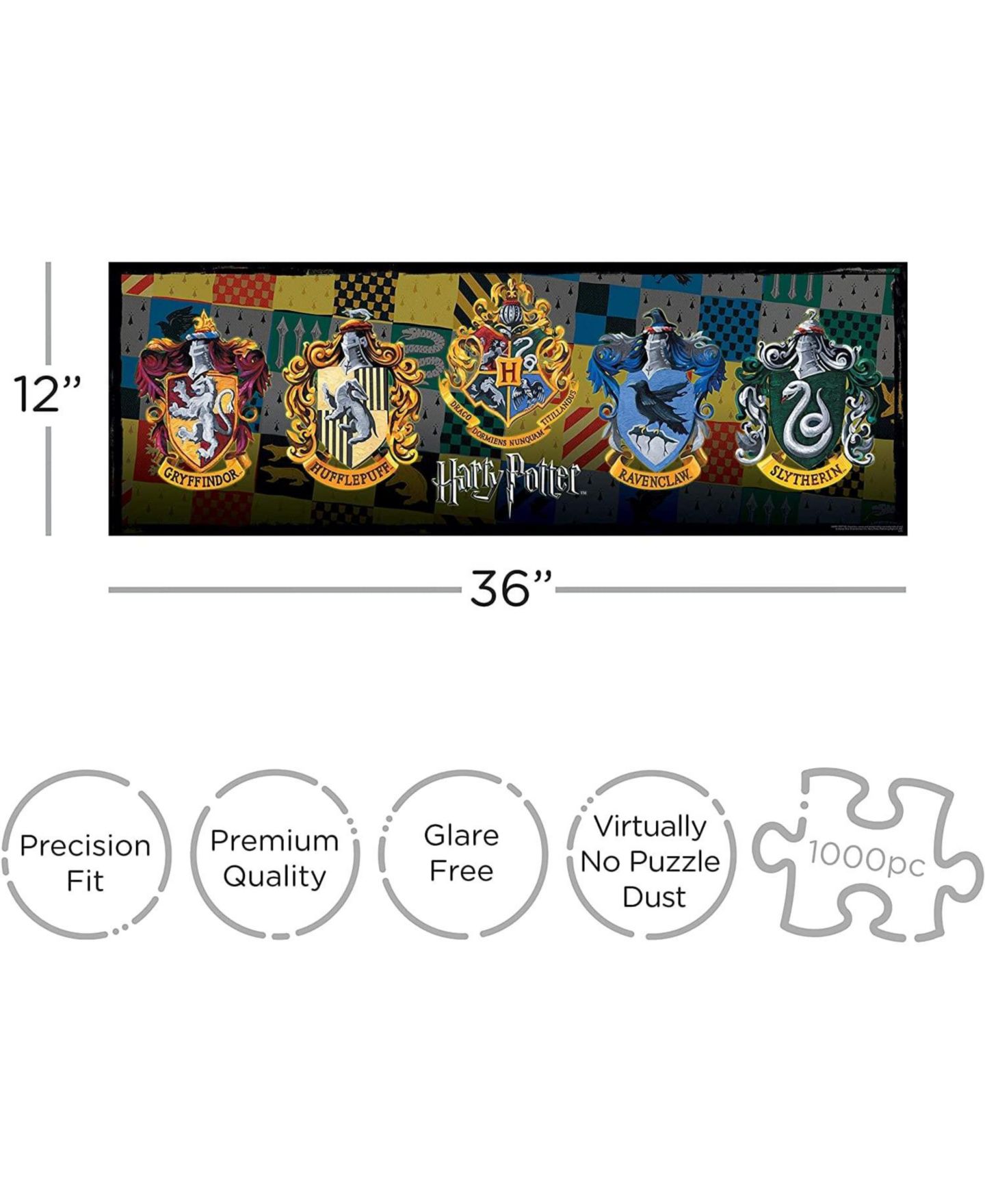 Пазл NMR Distribution Harry Potter Crests Slim, 1000 деталей, от 14 лет — фото 2