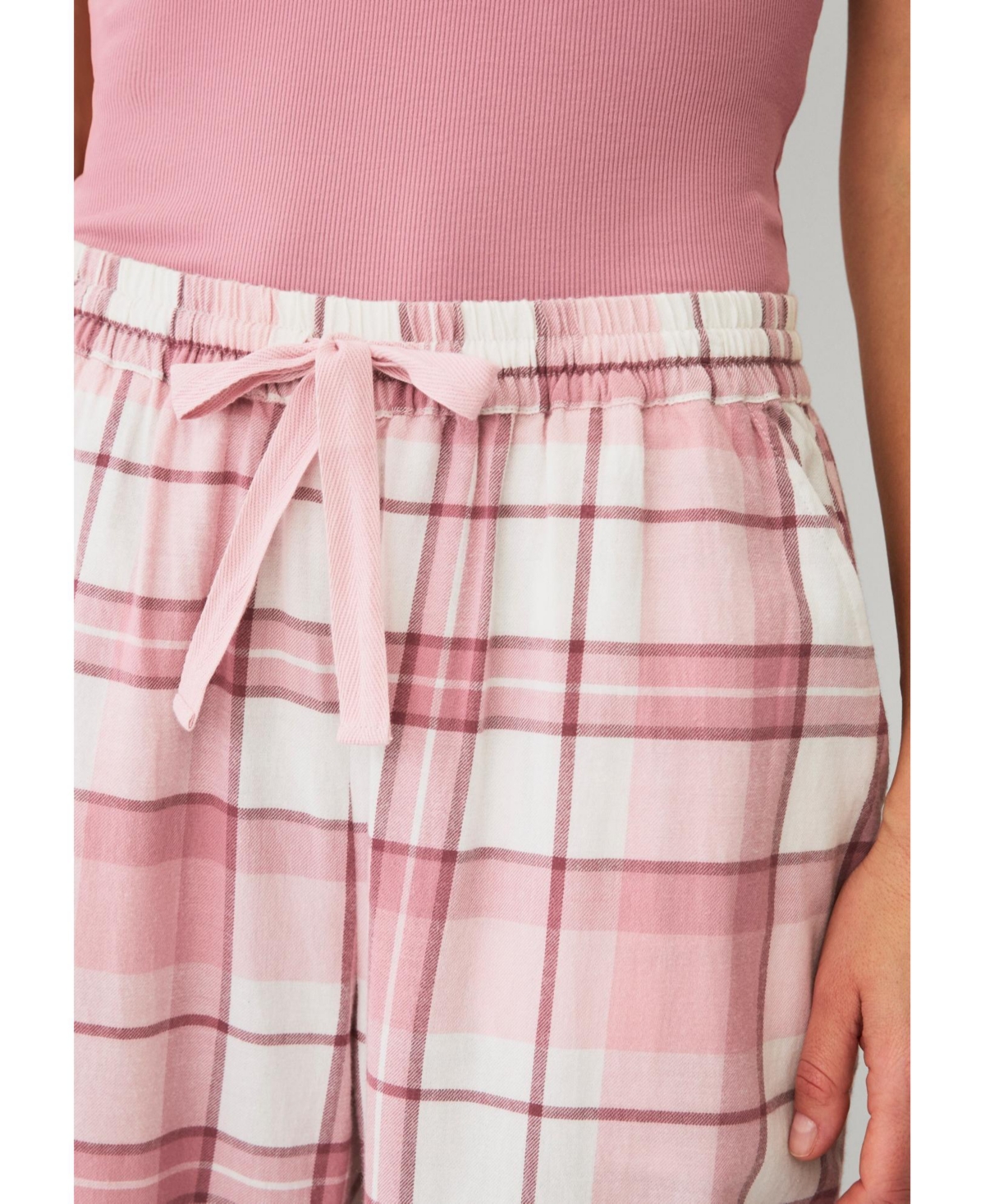 ellos Women's Plus Flannel Sleep Pant With Drawstring Waist