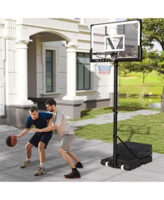 Portable Basketball Hoop Outdoor Basketball Goal System Adjustable for Kids Teens Adults