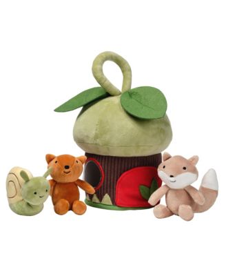 Treehouse Soft Plush Interactive Play Set with Stuffed Animal Toys