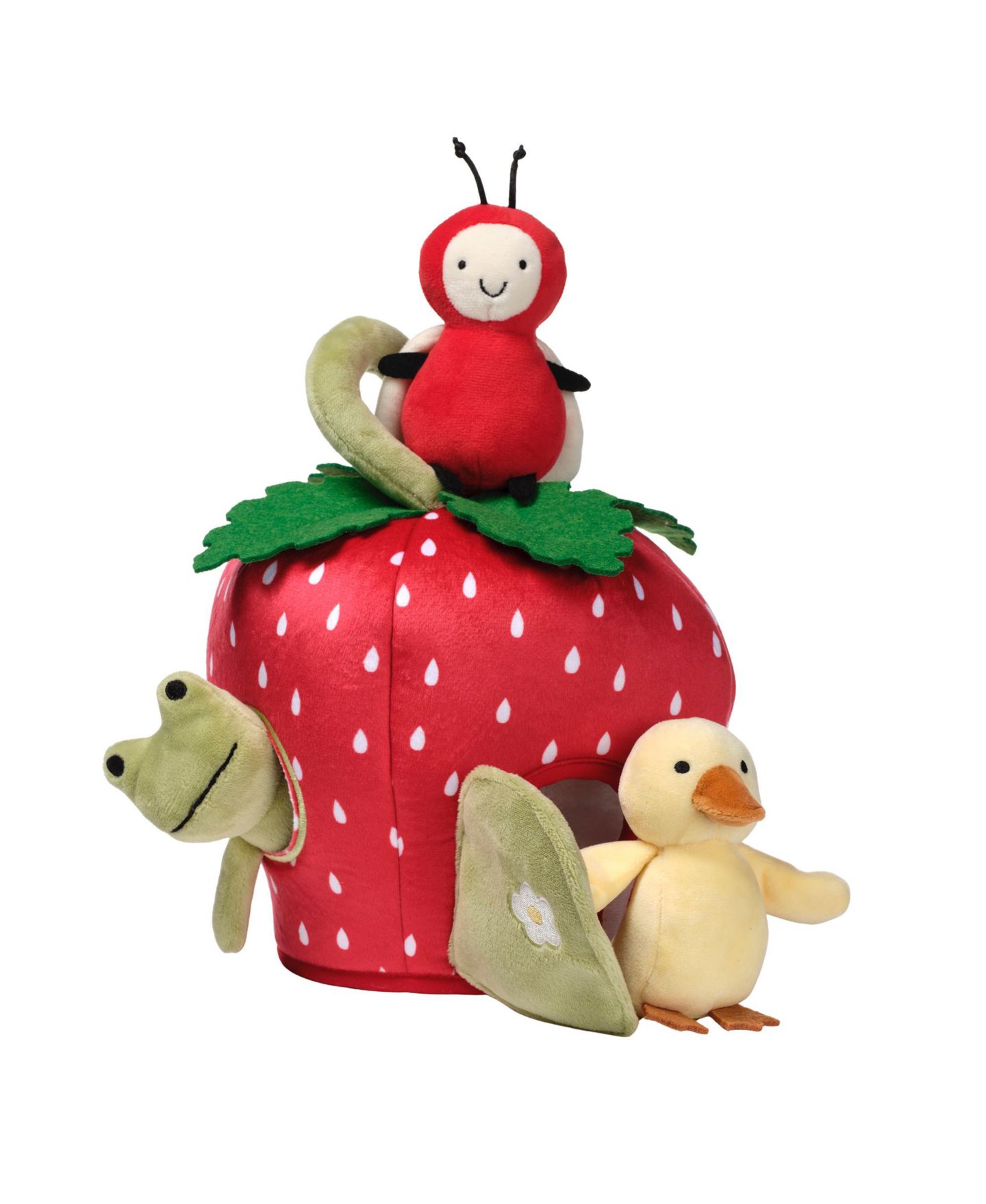 Детские игровые наборы Lambs & Ivy Strawberry 10" Interactive Plush Playset, 4-Piece Set, цвет: Красный — фото 3