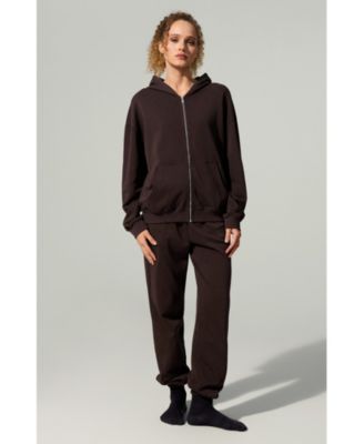 Women's Oversized Seamflow Full-Length Zip Hoodie