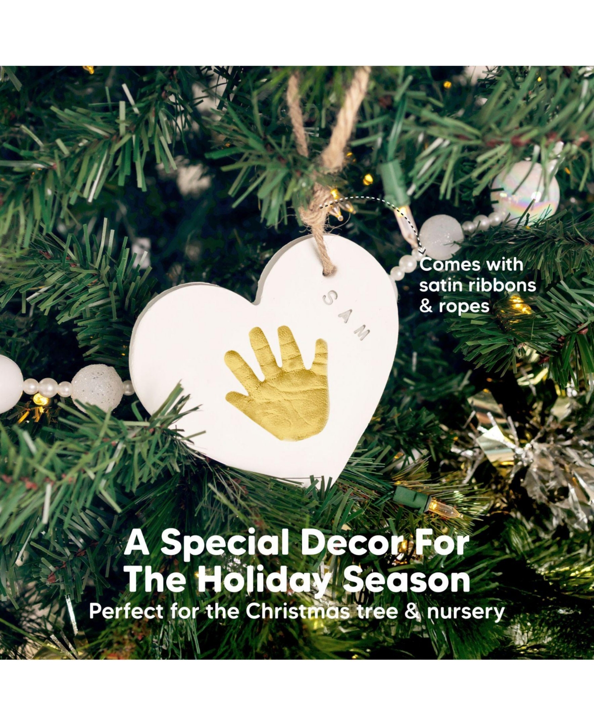 KeaBabies Adore Baby Hand and Footprint Kit, Dog Paw Print Kit, Baby Handprint Ornament Kit for Newborn, Babies, Boys, Girls