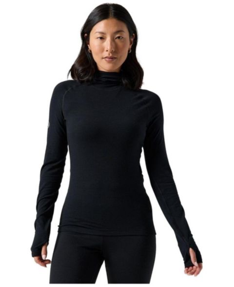 Женский топ Backcountry Cedars RWS Merino Lightweight Baselayer Balaclava, цвет: Чёрный
