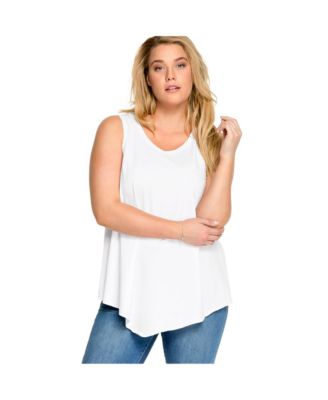 Women's Plus Size V-Neck Pointed Front Tank