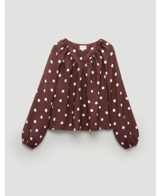 Women's Printed Airflow V Neck Blouse