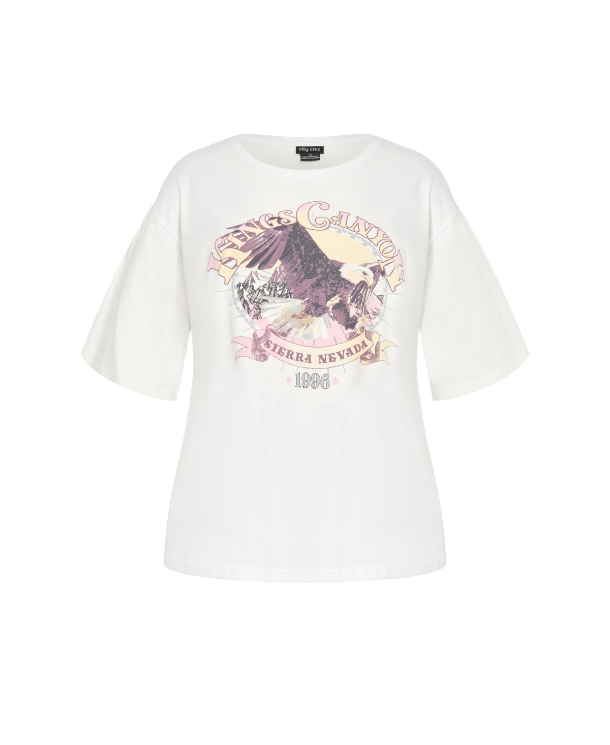 City Chic Women's Oversized Angels Tee