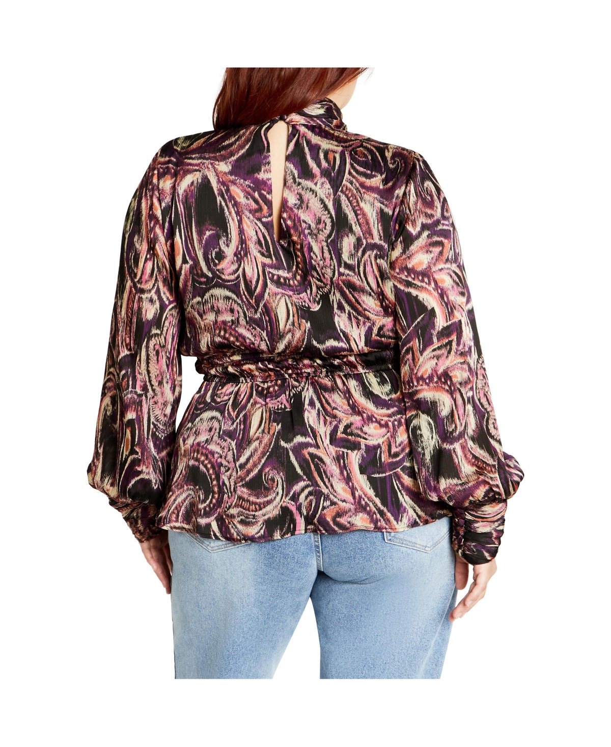 City Chic Women's Katya Ruched Peplum Top