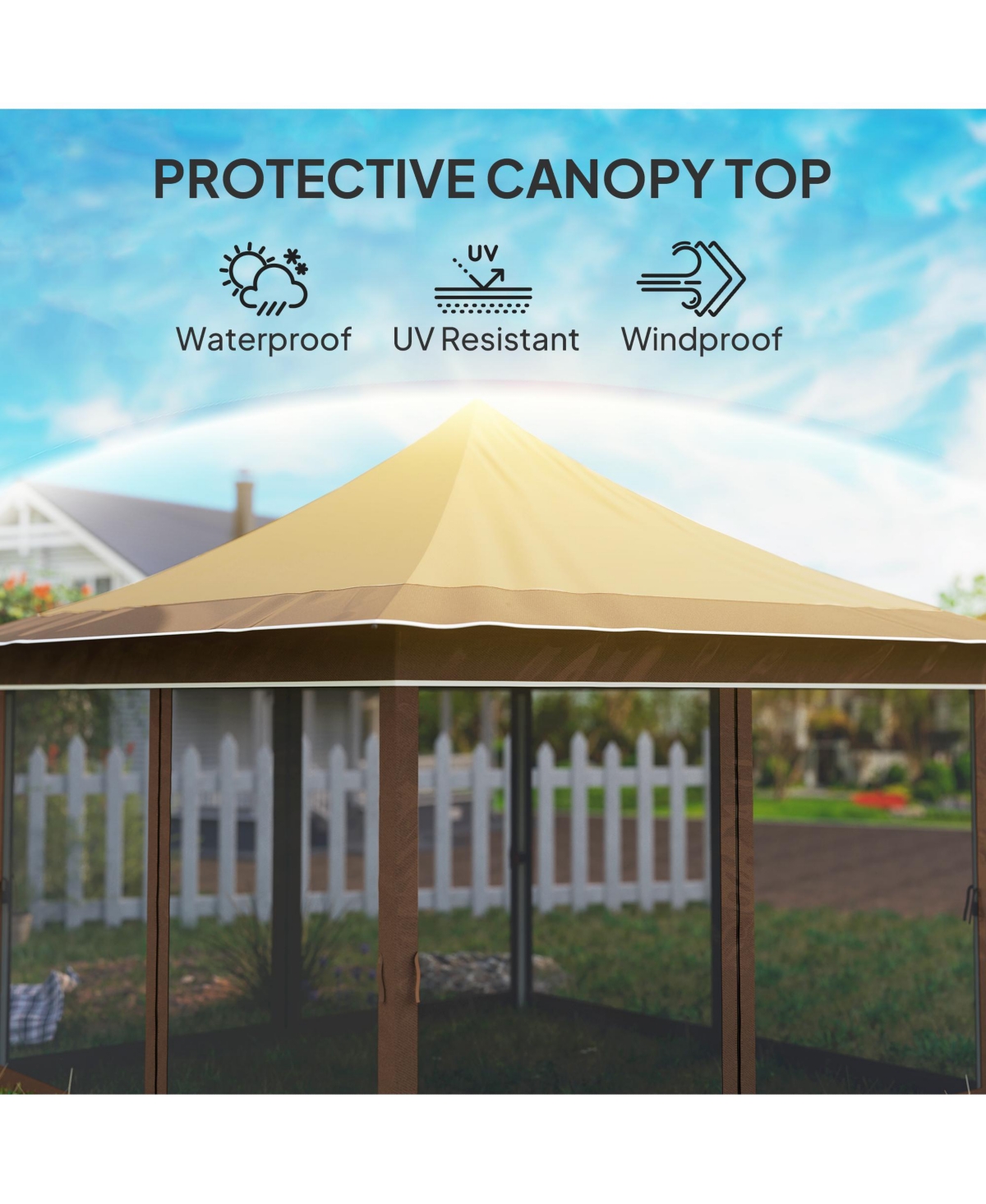 Outsunny 12 x ft. Pop Up Canopy Tent, Inst Shelter,