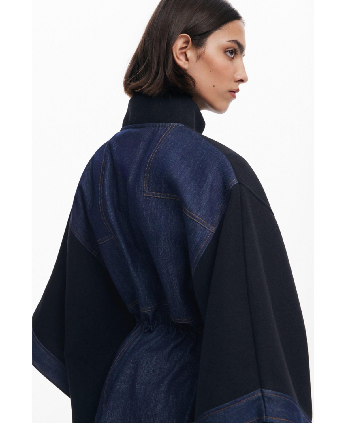 Desigual Women's Combined denim poncho