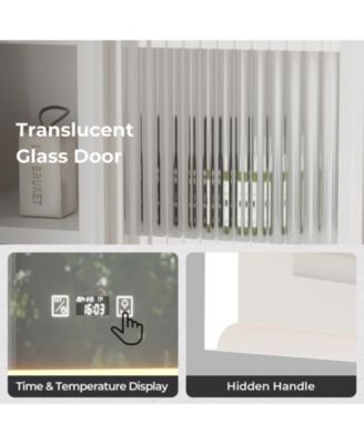 LED Bathroom Cabinet with 8 Shelves and Smart Display