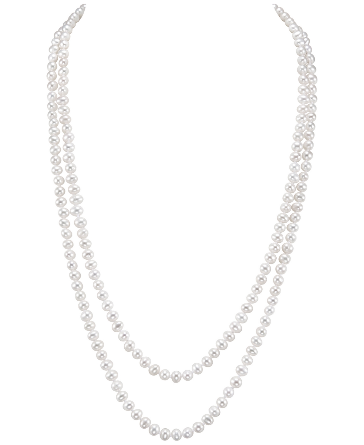 Macy's Cultured Freshwater Pearl Endless Necklace (5-6mm) In White