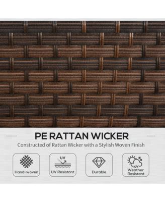 5 Piece Patio Furniture Set, Chairs, Ottoman, Table,