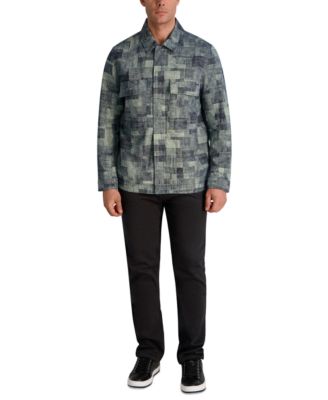 Men's Textured Ponte Shirt Jacket