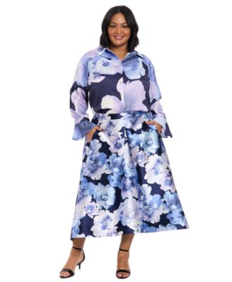 Plus Size Floral-Print Top