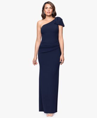 oys womens one shoulder dress OYS Women's Sexy One Shoulder Satin High Split Formal Dress Size S