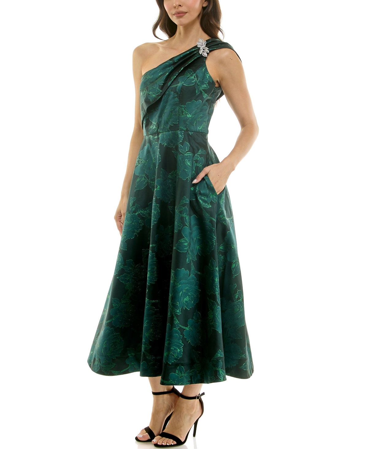 Taylor Women's One-shoulder Midi Dress In Green