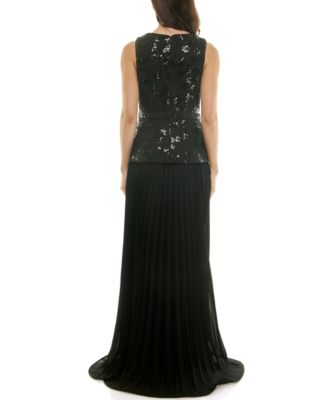 Women's Drop Waist Sequin V-Neck Dress