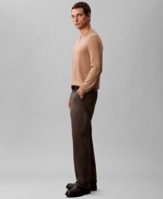 Men's Merino Wool Blend V-Neck Sweater
