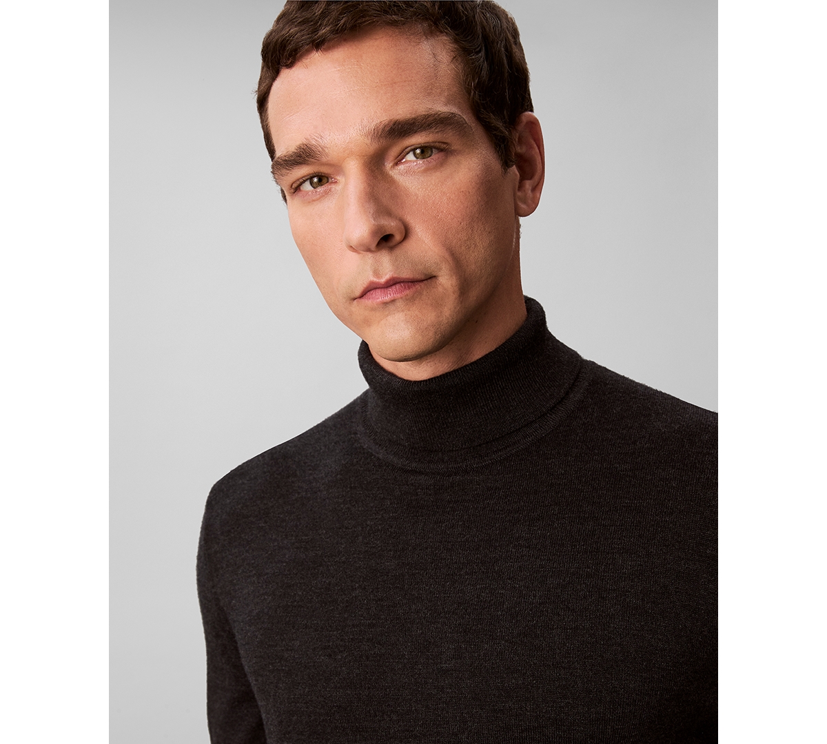 Calvin Klein Men's Merino Wool Blend Turtleneck Sweater In Black