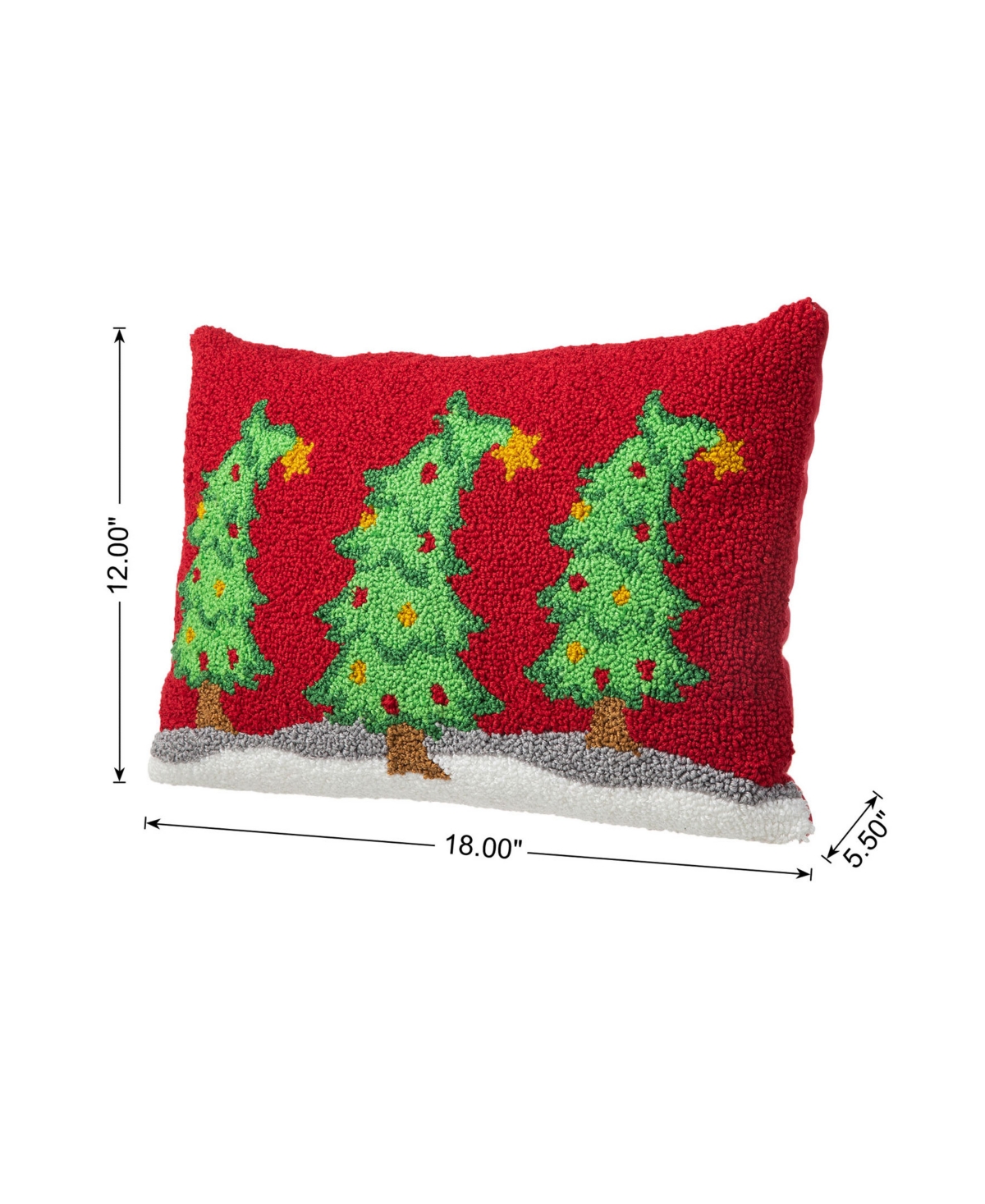 Glitzhome Christmas Gingerbread Man Shaped Pillow, 15" X 11"