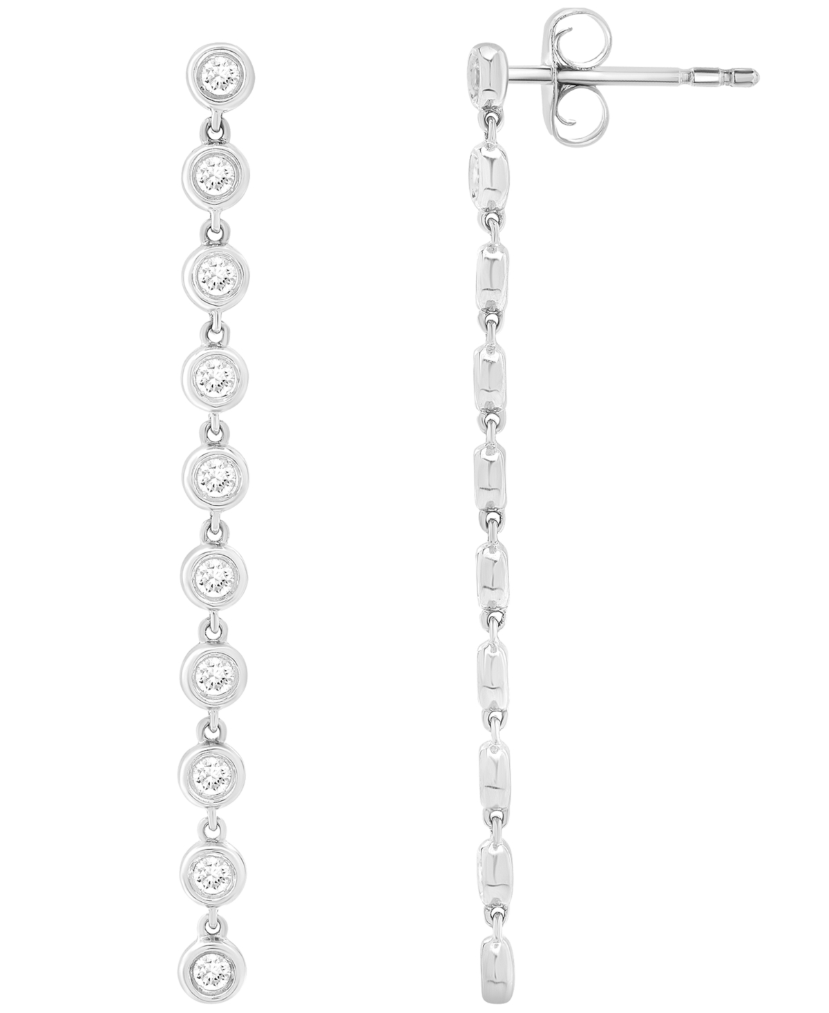 Wrapped In Love Diamond Bezel Drop Earrings (1 Ct. T.w.) In 14k Gold, Exclusively At Macy's In Gold