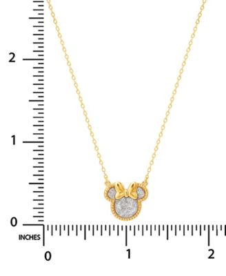 2-Pc. Minnie Glitter Necklace and Earrings Set in 18k Yellow Gold Over Sterling Silver
