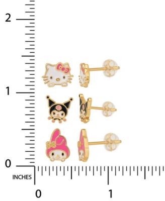 3-Pc. Friends Earrings Set in 18k Yellow Gold Over Sterling Silver