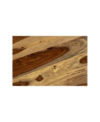 Taos Solid Sheesham Wood Ladderback 30" Bar Height Bar Stool, Natural (Set of 2)