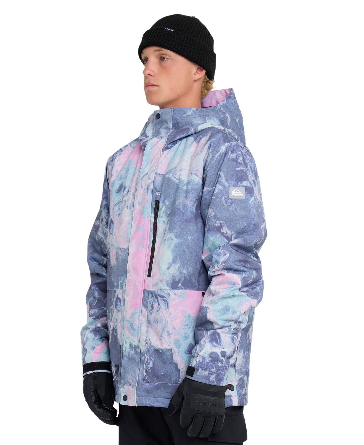 Мужская куртка Quiksilver Mission Printed Long-Sleeve, цвет: Graystone — фото 3