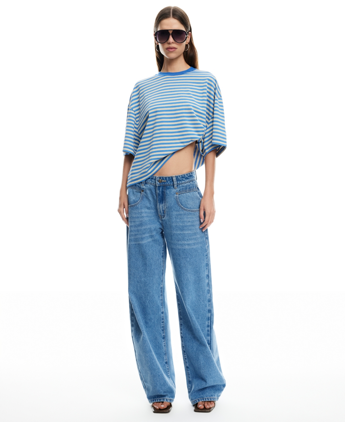 Lioness Women's Short Sleeve Bloom Top In Blue