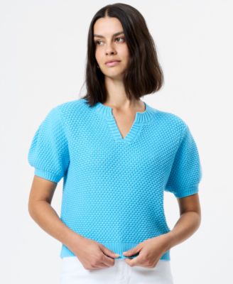 Women's Remy Collared V-Neck Top