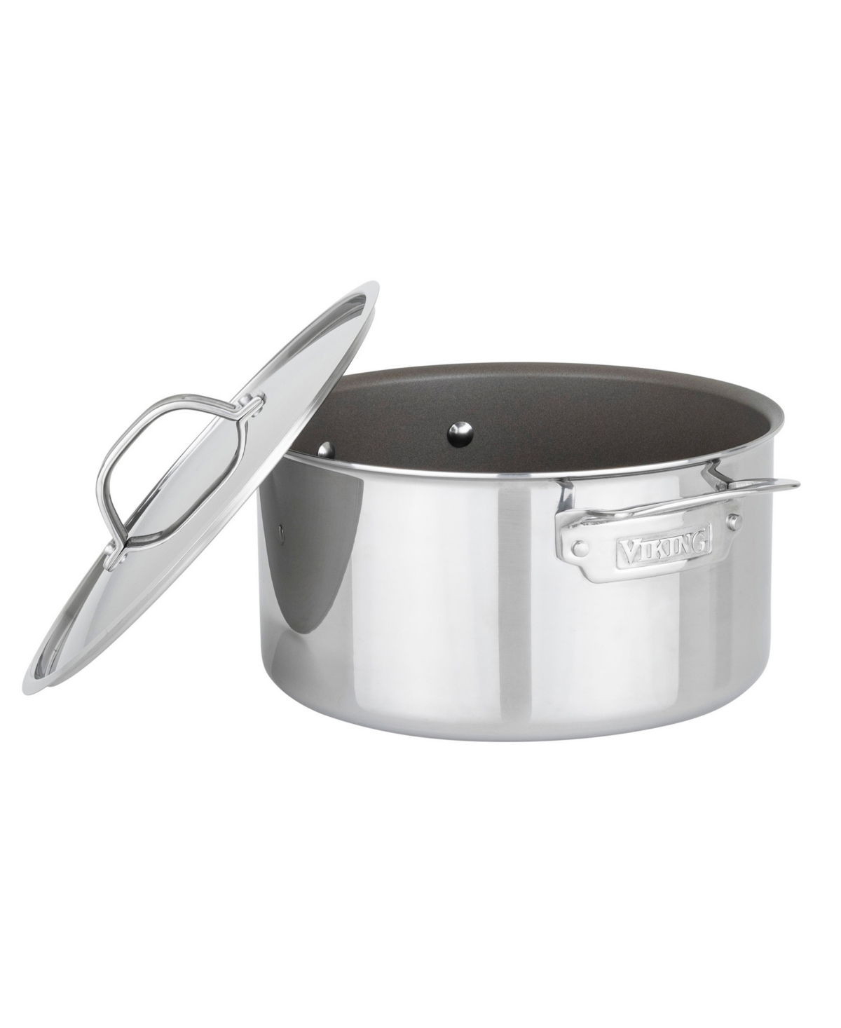 Viking Pure Glide Stainless Steel 6-quart Dutch Oven In Silver