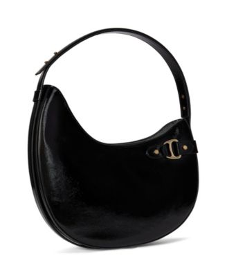 Large Crinkle Patent Leather Tasha Shoulder Bag