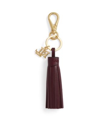 Logo & Leather Tassel Bag Charm