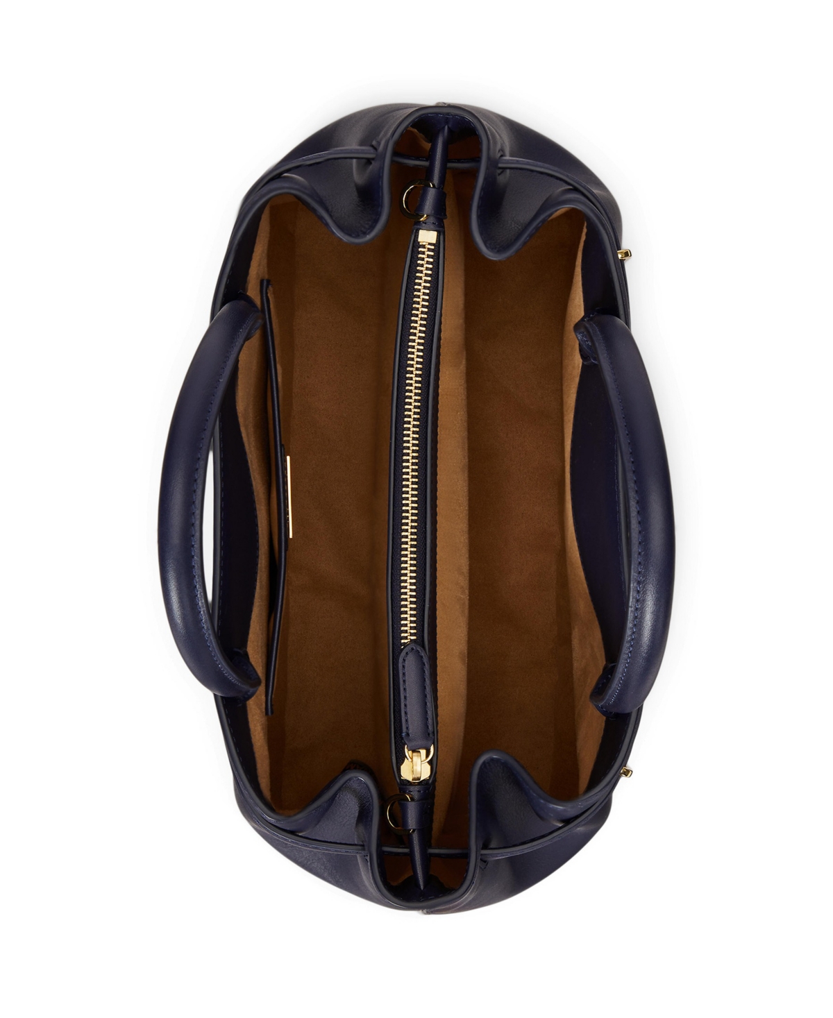 Ralph Lauren Leather Blaike Satchel Bag In Blue