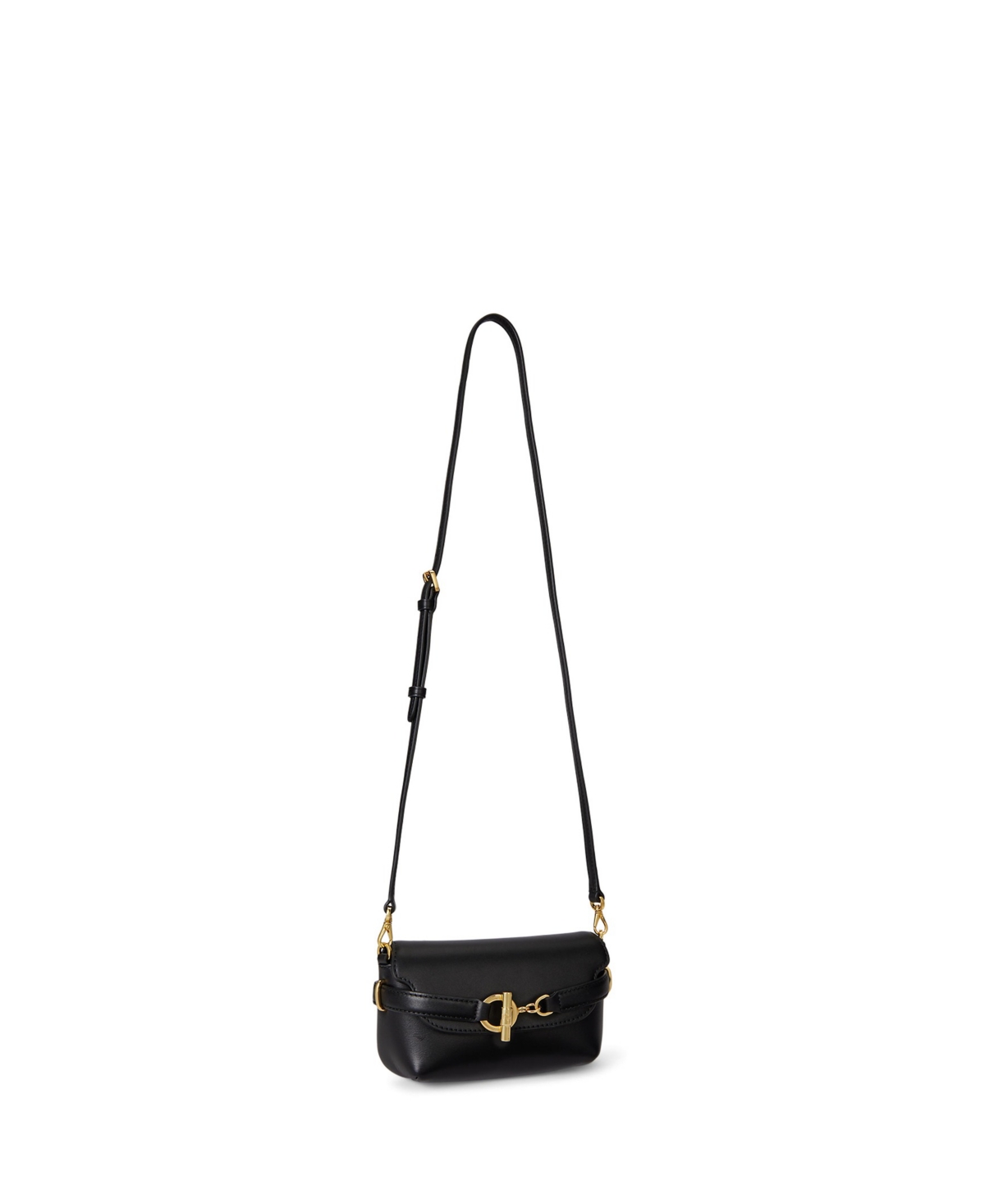 Ralph Lauren Leather Small Blaike Crossbody Bag In Black