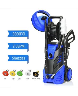 3000 PSI Electric High Pressure Washer With Patio Cleaner