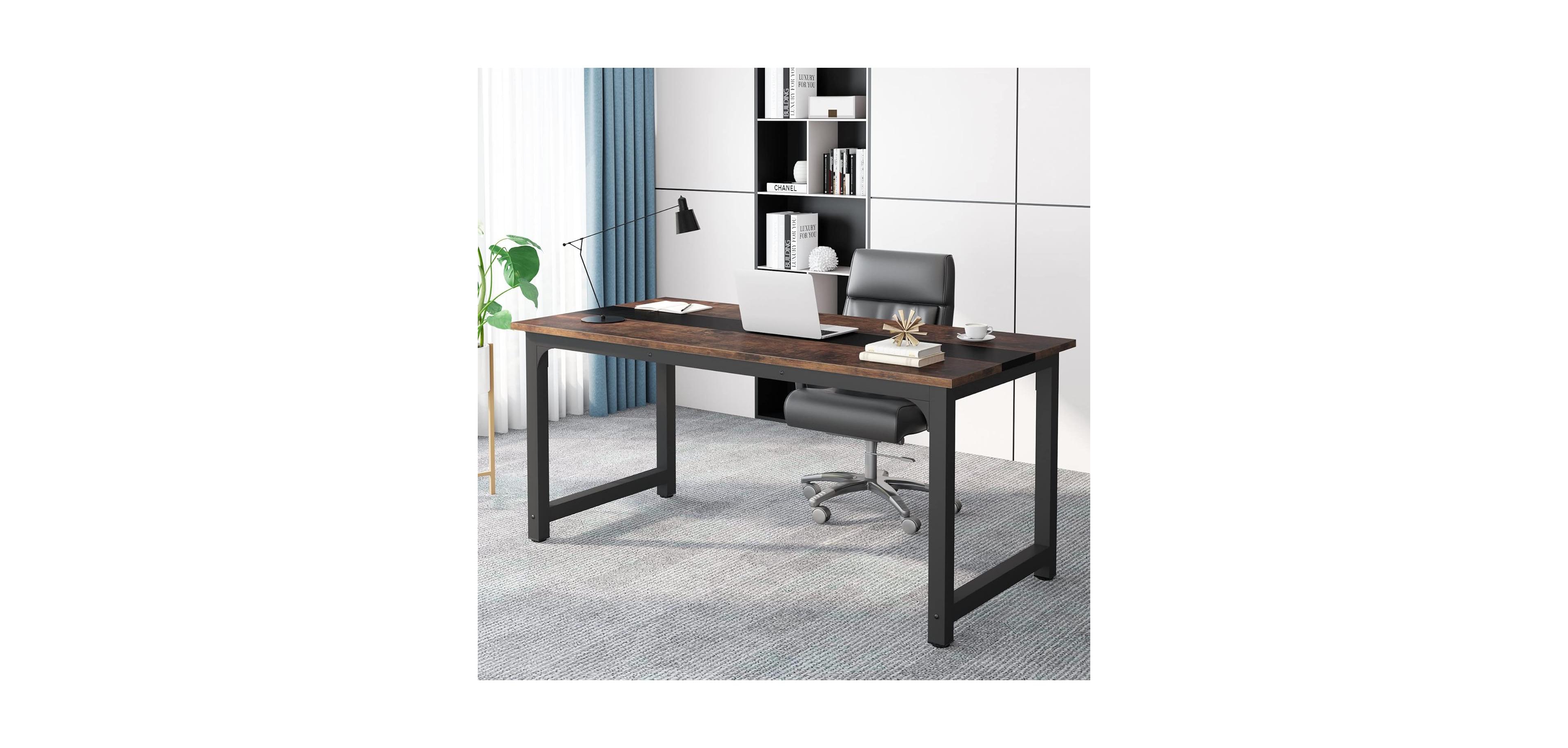 Tribesigns Large Executive Desk with Thicken Frame,70.8”Office Computer Desk，Modern Simple Workstation Business Furniture