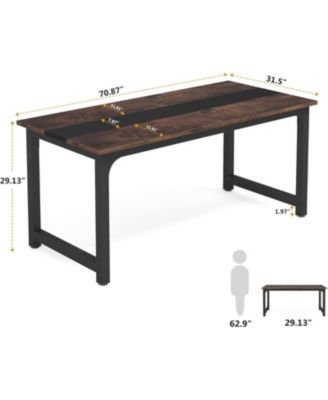 Large Executive Desk with Thicken Frame,70.8”Office Computer Desk,Modern Simple Workstation Business Furniture