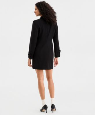Women's Woven Tuxedo Bow Mini Dress, Macy's Exclusive