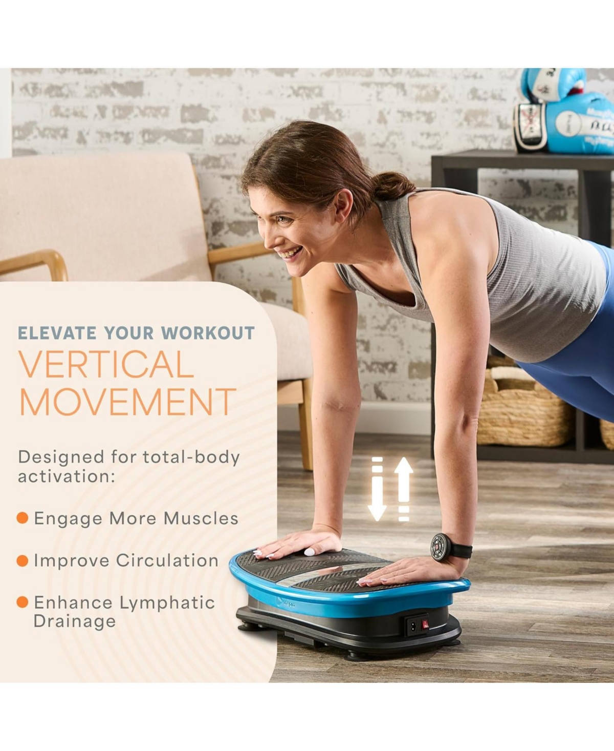 Lifepro Voice Controlled Vibration Plate – Full Body Platform with Remote Watch, Lymphatic Drainage & Muscle Recovery Support