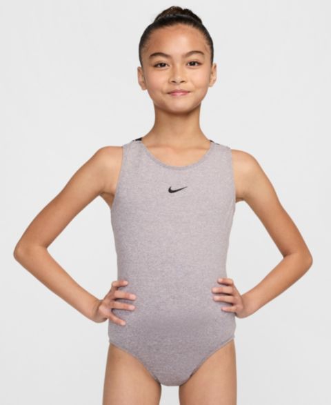 Купальник Nike Leotard, на завязках — Nike Gymnastics, цвет: Меланжевый серый