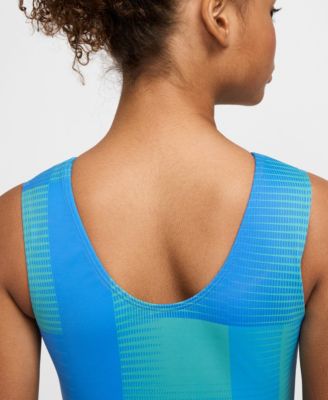 Nike Girls 7-16 Repeat Print Performance Gymnastics Leotard