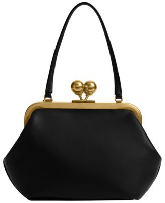COACH Kisslock Small Leather Frame Bag 16 - Macy's