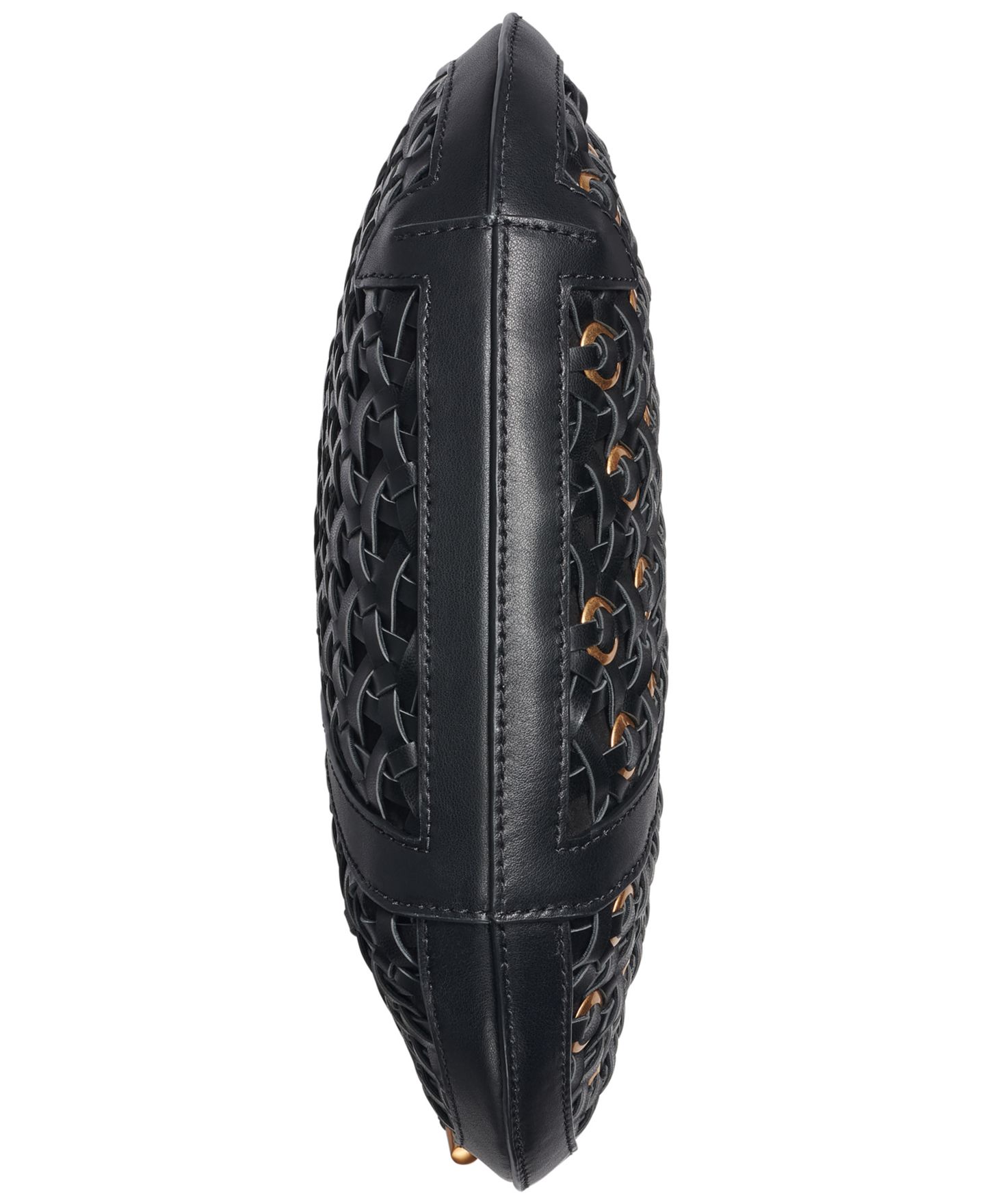 Женская сумка Donna Karan New York Baldwin Woven Grommet Shoulder, цвет: Чёрный / Золотой — фото 5