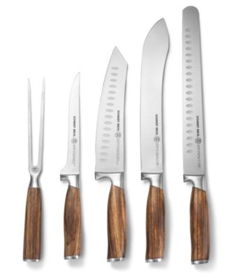 Zebra Wood 6-Pc. BBQ Knife Set