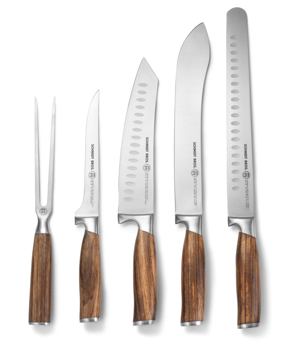Schmidt Brothers Zebra Wood 6-Pc. Bbq Knife Set