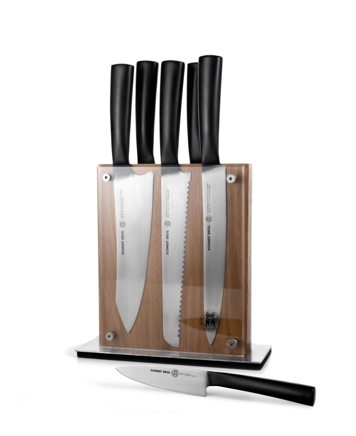 Schmidt Brothers Carbon 6, 7-pc. Knife Block Set In Black
